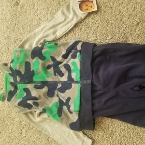 Carter's Baby camo jacket, pants and onsie